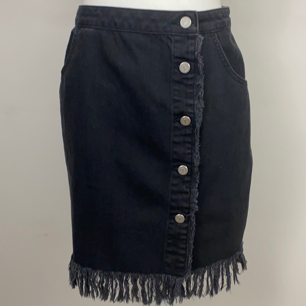 Anthropologie No 6 black denim skirt Size 6